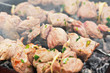 Meat grilling over charcoal Meat grilling over charcoal
