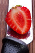 rodaja de fresa fresca rodaja de fresa fresca