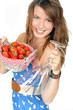 Erdbeeren anbieten