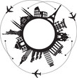Travel background air black