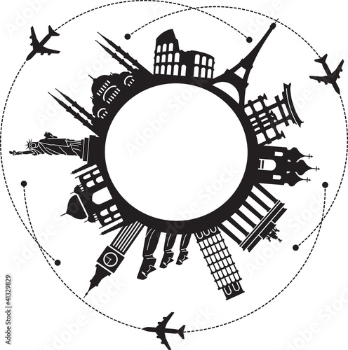 Vector: Travel background air black Travel background air black