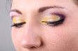 Close-up portrait of beautiful brunette with make up Close-up portrait of beautiful brunette with make up
