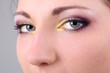 Close-up portrait of beautiful brunette with make up Close-up portrait of beautiful brunette with make up
