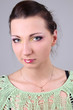 portrait of beautiful brunette with make up portrait of beautiful brunette with make up