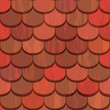 Seamless red clay roof tiles