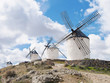 molinos de viento en consuegra,toledo,españa.