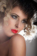 Vintage styled portrait of beautiful woman