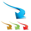 3d vector arrows set