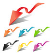 3d vector arrows set