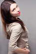 Beautiful sexy girl with amazing red lips