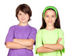 Couple of children with crossed arms