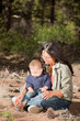 Mother and baby in nature Mother and baby in nature