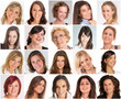 Foto: Femme heureuse et souriante, collection. Femme heureuse et souriante, collection.