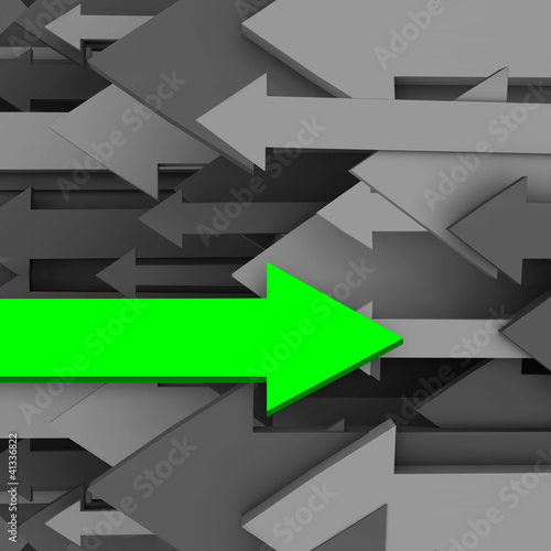 Illustration: One Different Arrow Opposite Direction of Group One Different Arrow Opposite Direction of Group