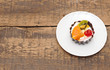 fresh baked cupcake closeup on a wooden table fresh baked cupcake closeup on a wooden table
