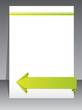Stationary design with origami arrow Stationary design with origami arrow