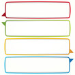 Colorful speech bubble frames. Colorful speech bubble frames.