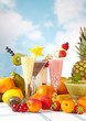 canvas print picture - Party table with fruits