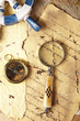 Vintage navigation equipment, compass and other instruments