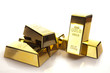 Photo of gold bars, studio shots, closeup