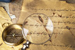 Old navigation equipment, compass and other instruments