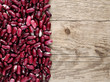 Beans on wooden background
