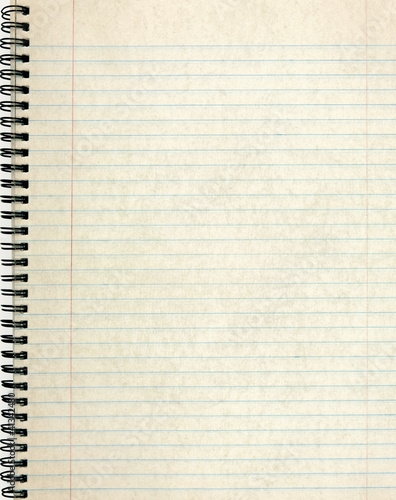 Foto: Old notebook page lined paper. Old notebook page lined paper.