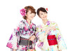 Beautiful kimono women. Portrait of asian women.