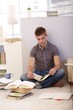 Student studying at home