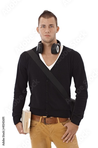 Photo: Trendy college student boy Trendy college student boy