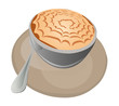 Vector - A hot cappuccino cup.