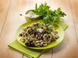 pasta casarecci with ricotta and black olive, heallthy food