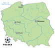 Fussballkarte von Polen als Infografik