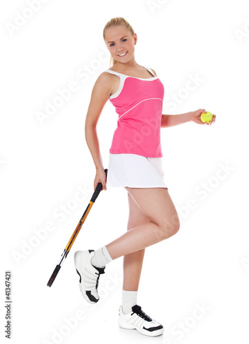 Photo: Attraktive junge Tennisspielerin Attraktive junge Tennisspielerin