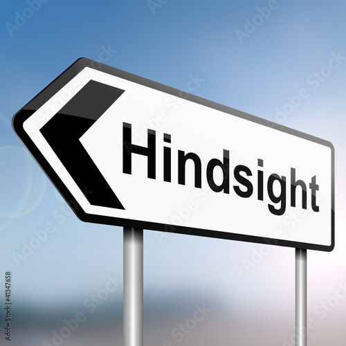 Illustration: Hindsign concept. Hindsign concept.