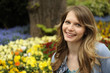 spring: young woman and flowers