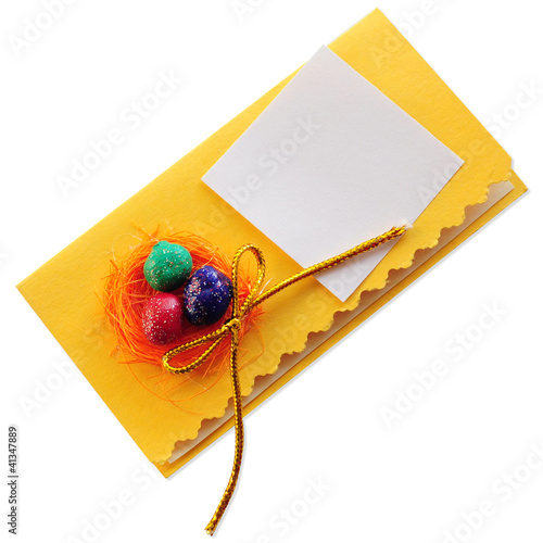 Photo: Easter Paper Card gift with next eggs Easter Paper Card gift with next eggs