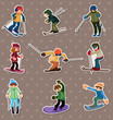 ski player stickers