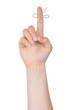 The index finger to a node