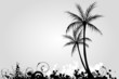 Palm trees on grunge background Palm trees on grunge background