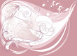 Bride on the pink background Bride on the pink background