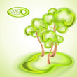 Eco background with green trees Eco background with green trees