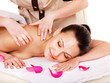 Woman getting massage in spa. Woman getting massage in spa.