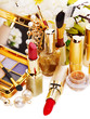 Decorative cosmetics and flower. Decorative cosmetics and flower.