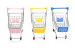 Shopping carts on white Shopping carts on white