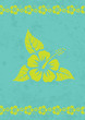 Vector grungy aloha background with hibiscus flower