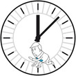 Geschäftsmann, Uhr, Hamsterrad, Lange Arbeitszeiten