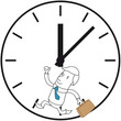 Geschäftsmann, Uhr, Zeitdruck, rennend