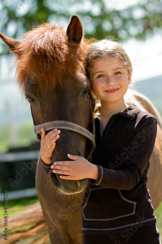 Photo: Horse and lovely girl - best friends Horse and lovely girl - best friends