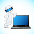 Vector 3d Man with Notebook